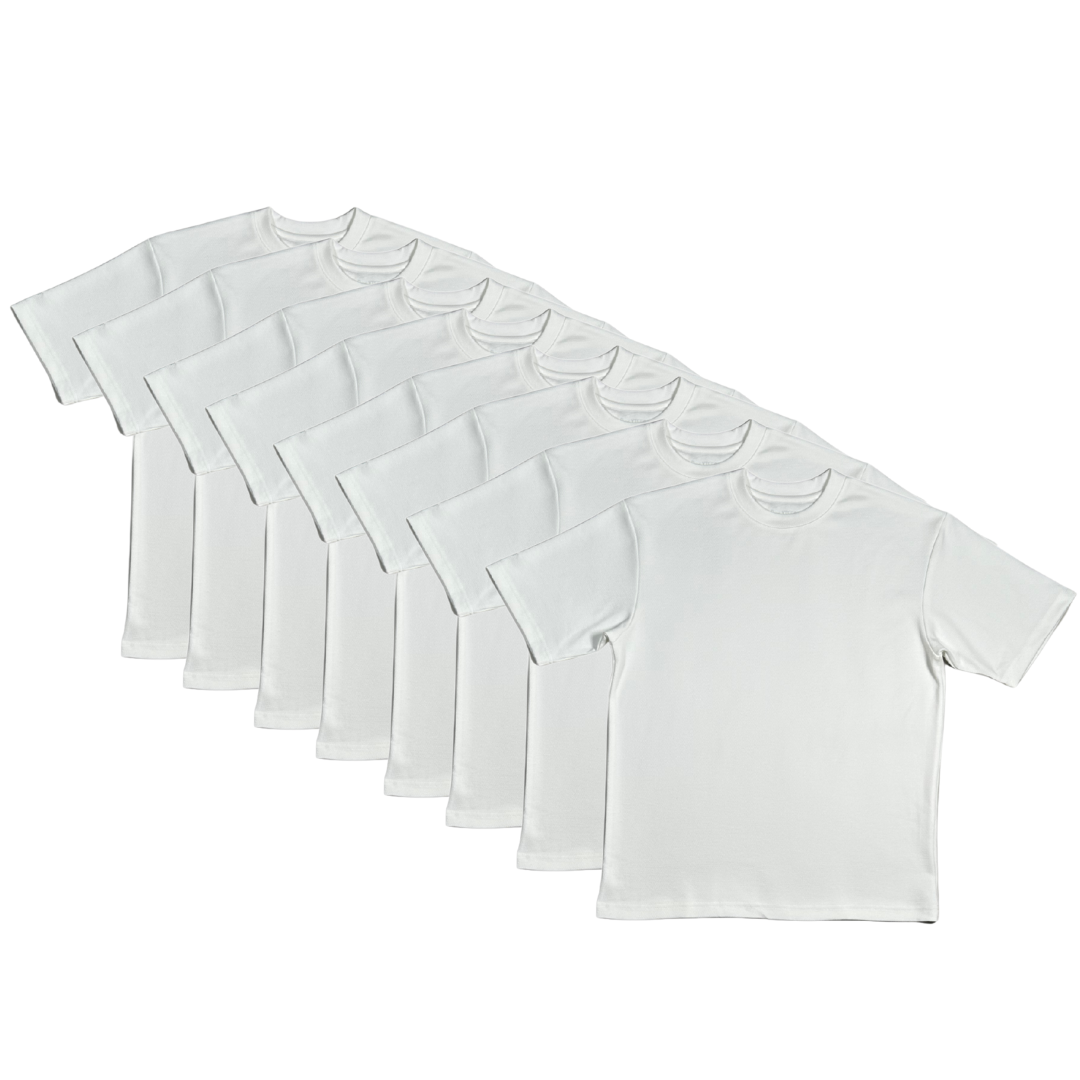 Daily Tees Classic (White) Bundle of 8