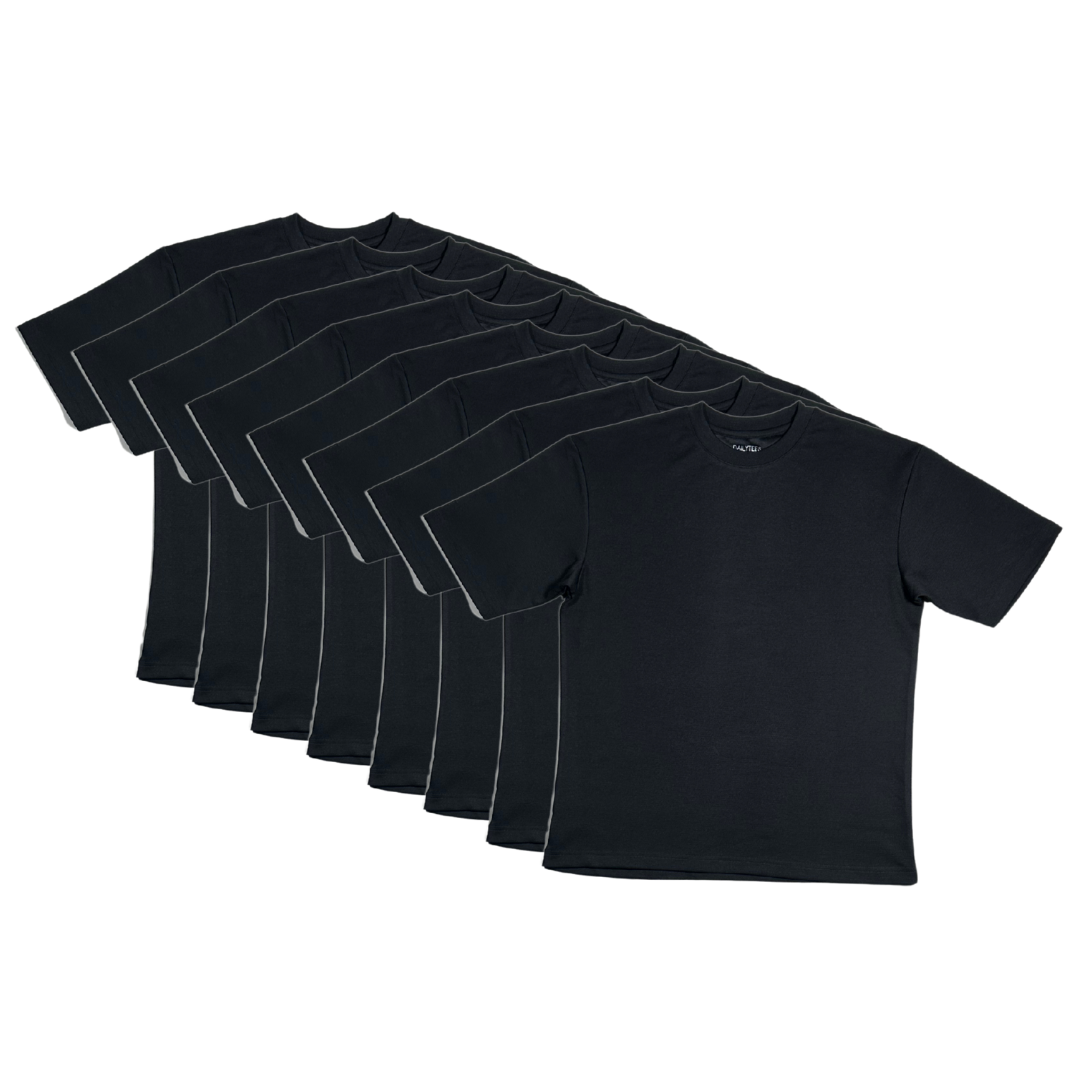 Daily Tees Classic (Black) Bundle of 8