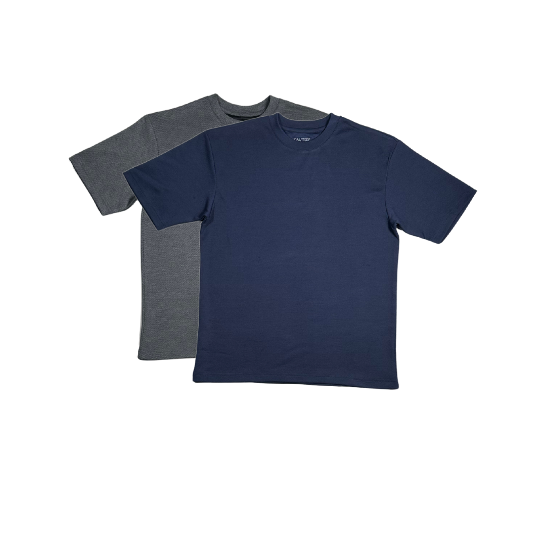 Daily Tees Classic (Navy + Grey) Bundle