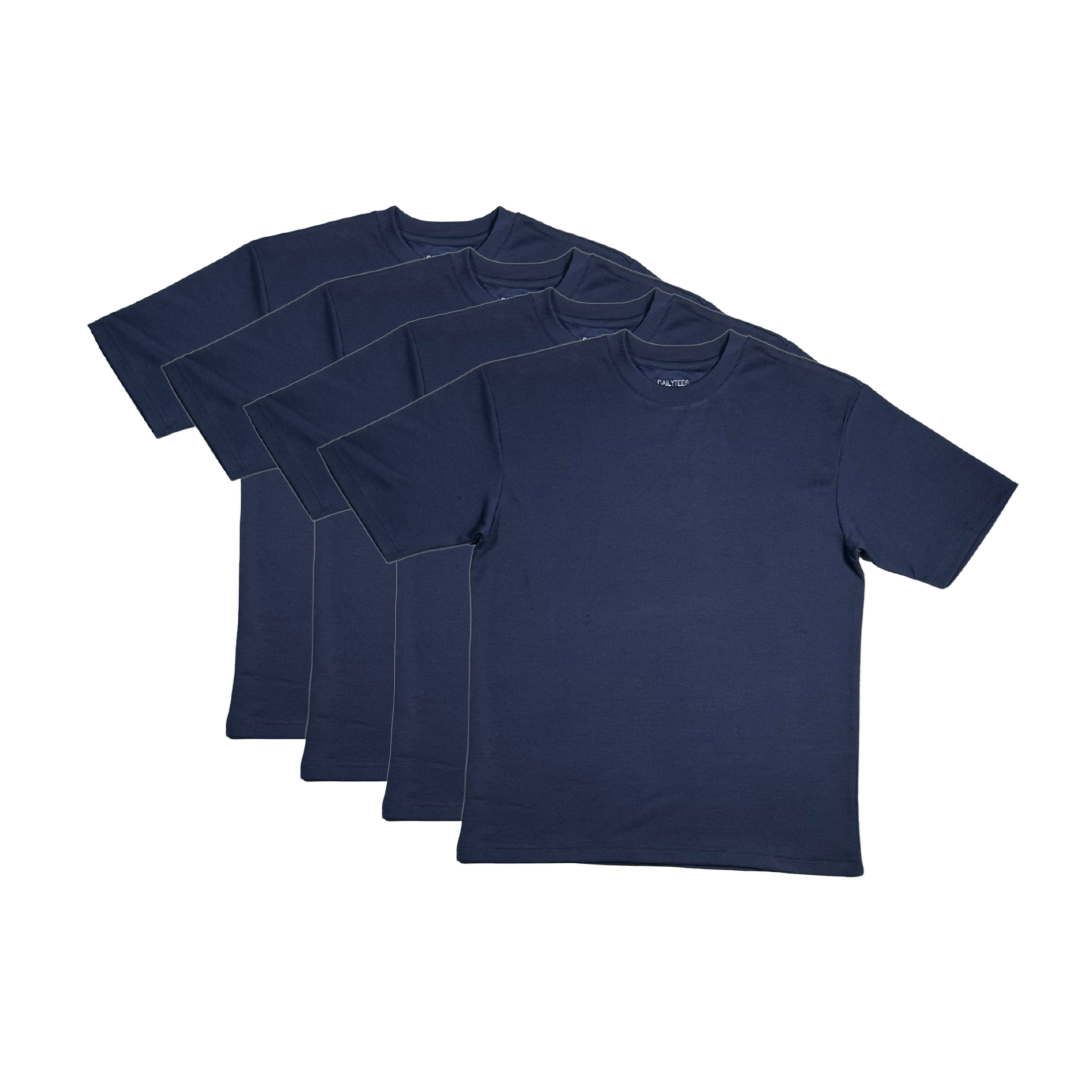 Daily Tees Classic (Navy) Bundle of 4