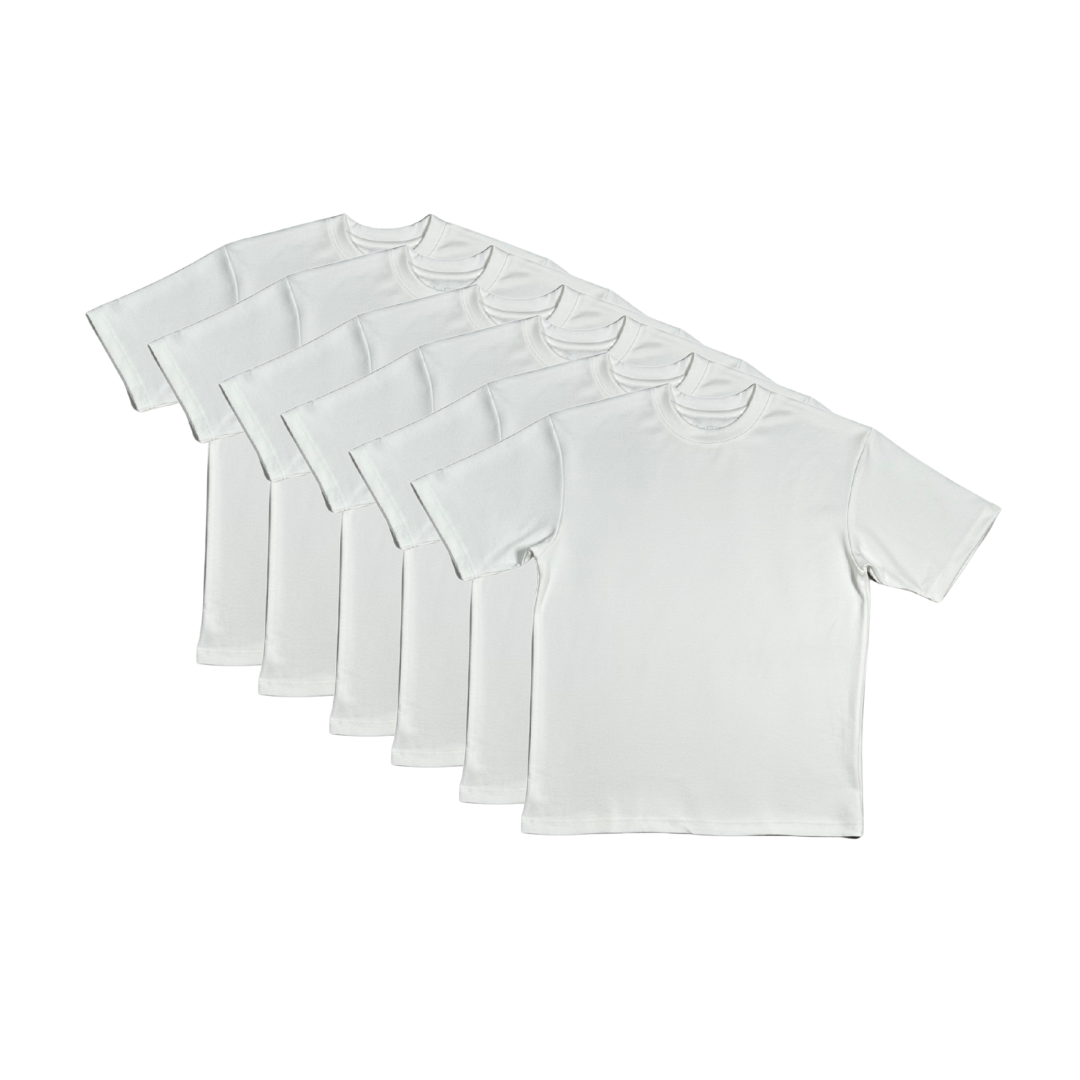Daily Tees Classic (White) Bundle of 6